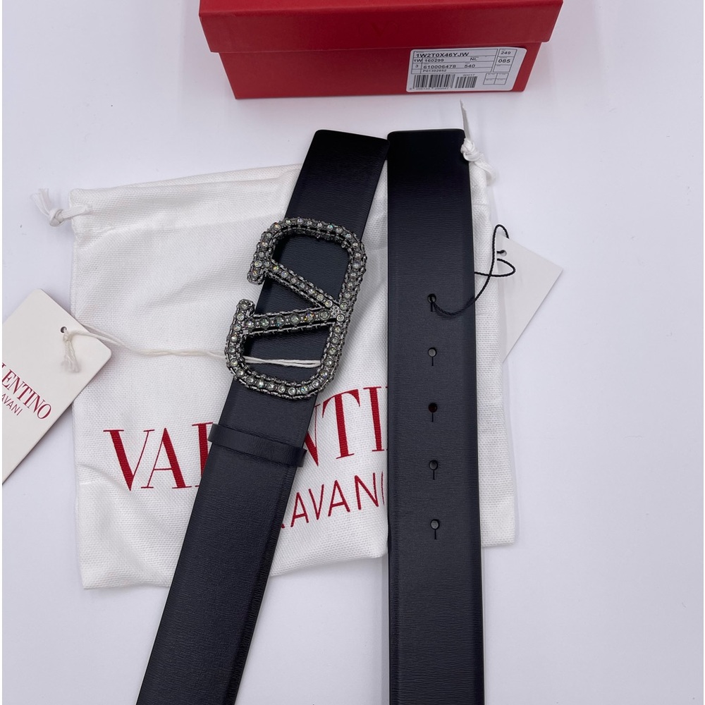 VALENTINO SIGNATURE VLOGO BELT WITH SWAROVSKI® CRYSTALS 85 - Picture 4 of 7
